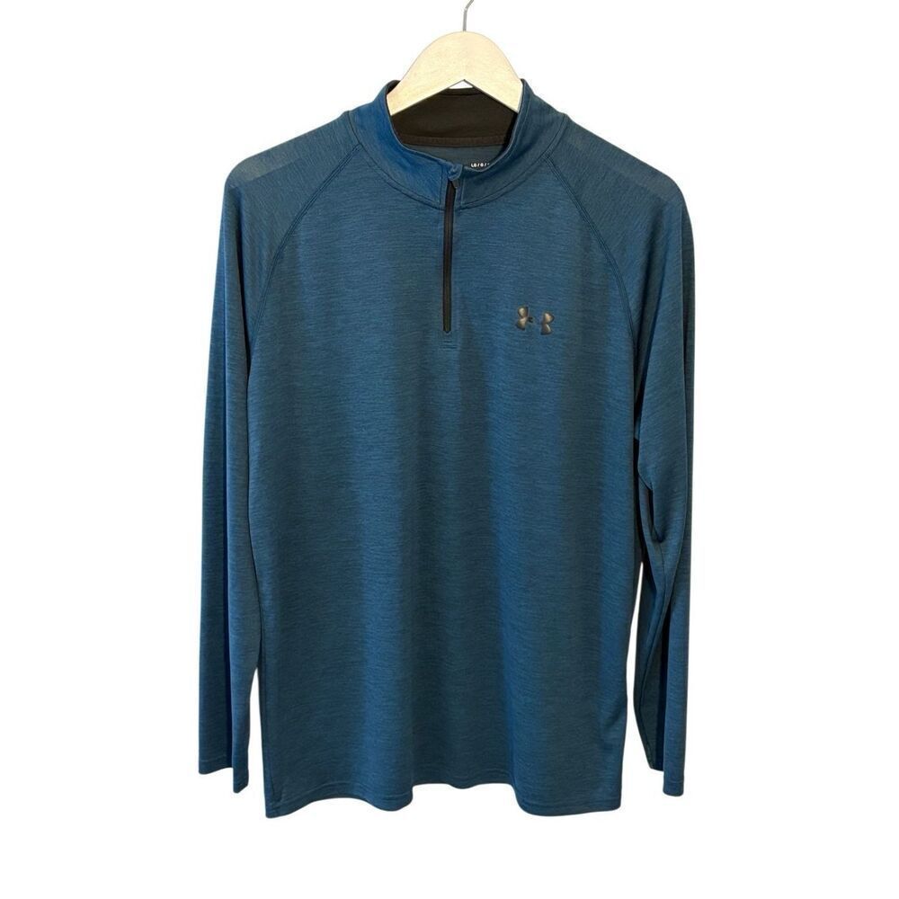 Under Armour deep teal 1/4 zip pullover - L